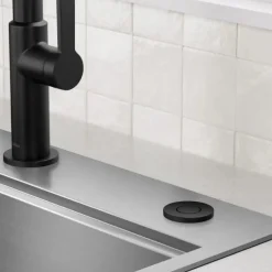 Outlet Contemporary Flat Top Garbage Disposal Air Switch Button Matte Black Garbage Disposals & Parts