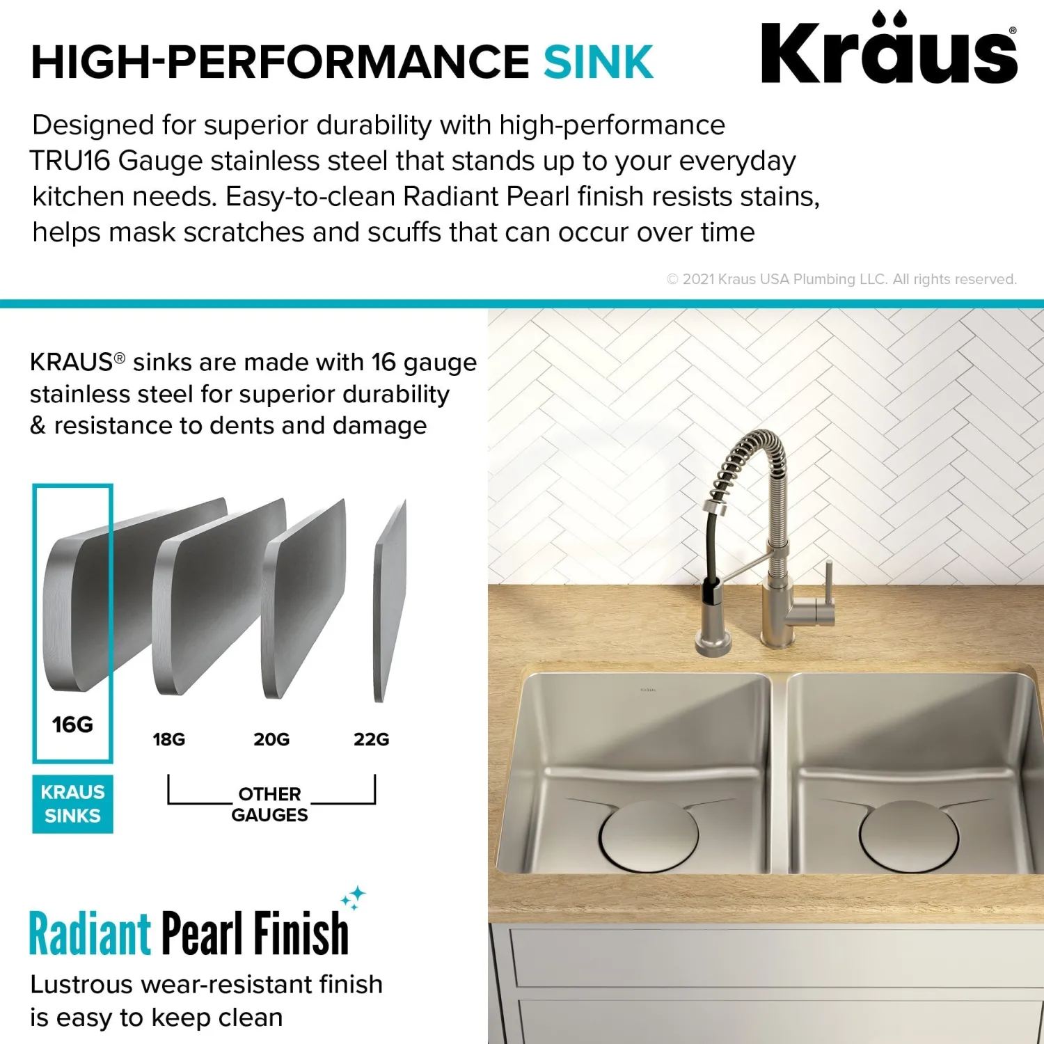 Clearance Dex 33" Undermount 50/50 Double Bowl 16 Gauge Stainless Steel Kitchen Sink with VersiDrain Stainless Steel Sinks|Double Bowl Sinks
