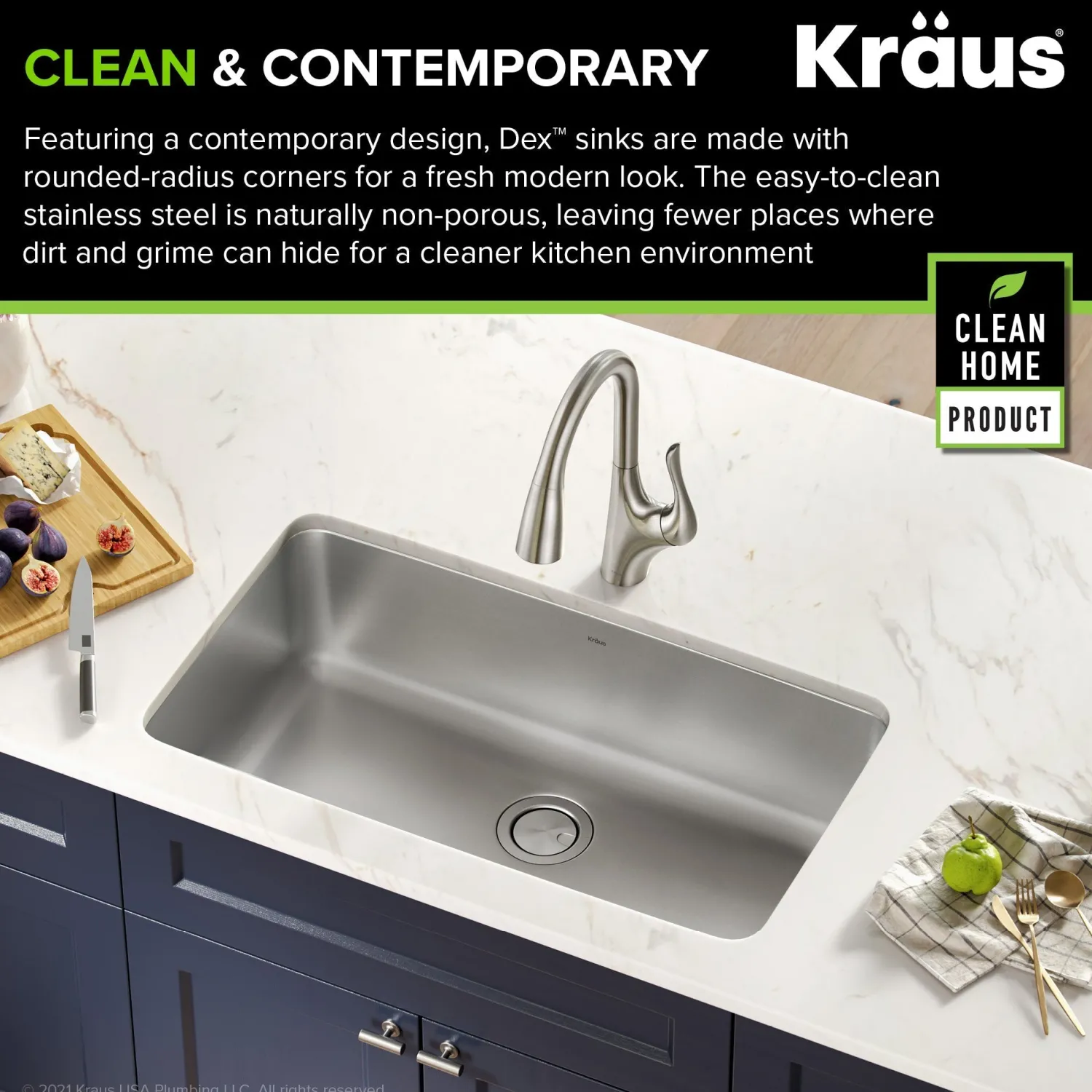 Best Dex 33" Undermount 16 Gauge Stainless Steel Kitchen Sink Stainless Steel Sinks|Single Bowl Sinks
