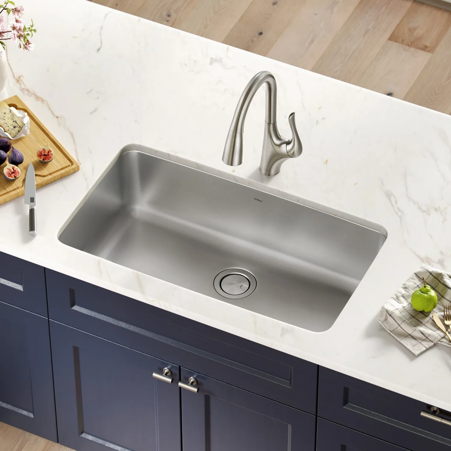 Best Dex 33" Undermount 16 Gauge Stainless Steel Kitchen Sink Stainless Steel Sinks|Single Bowl Sinks