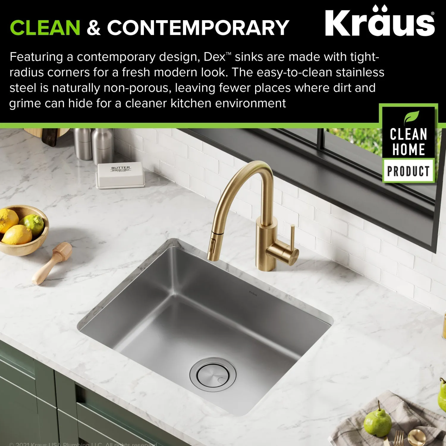 Best Dex 21" Undermount 16 Gauge Stainless Steel Kitchen Sink Stainless Steel Sinks|Single Bowl Sinks
