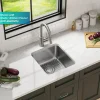 Discount Dex 17" Undermount 16 Gauge Stainless Steel Kitchen Sink Stainless Steel Sinks|Single Bowl Sinks