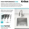 New Dex 17" Undermount16 Gauge Stainless Steel Kitchen Sink with VersiDrain Bar / Prep Sinks
