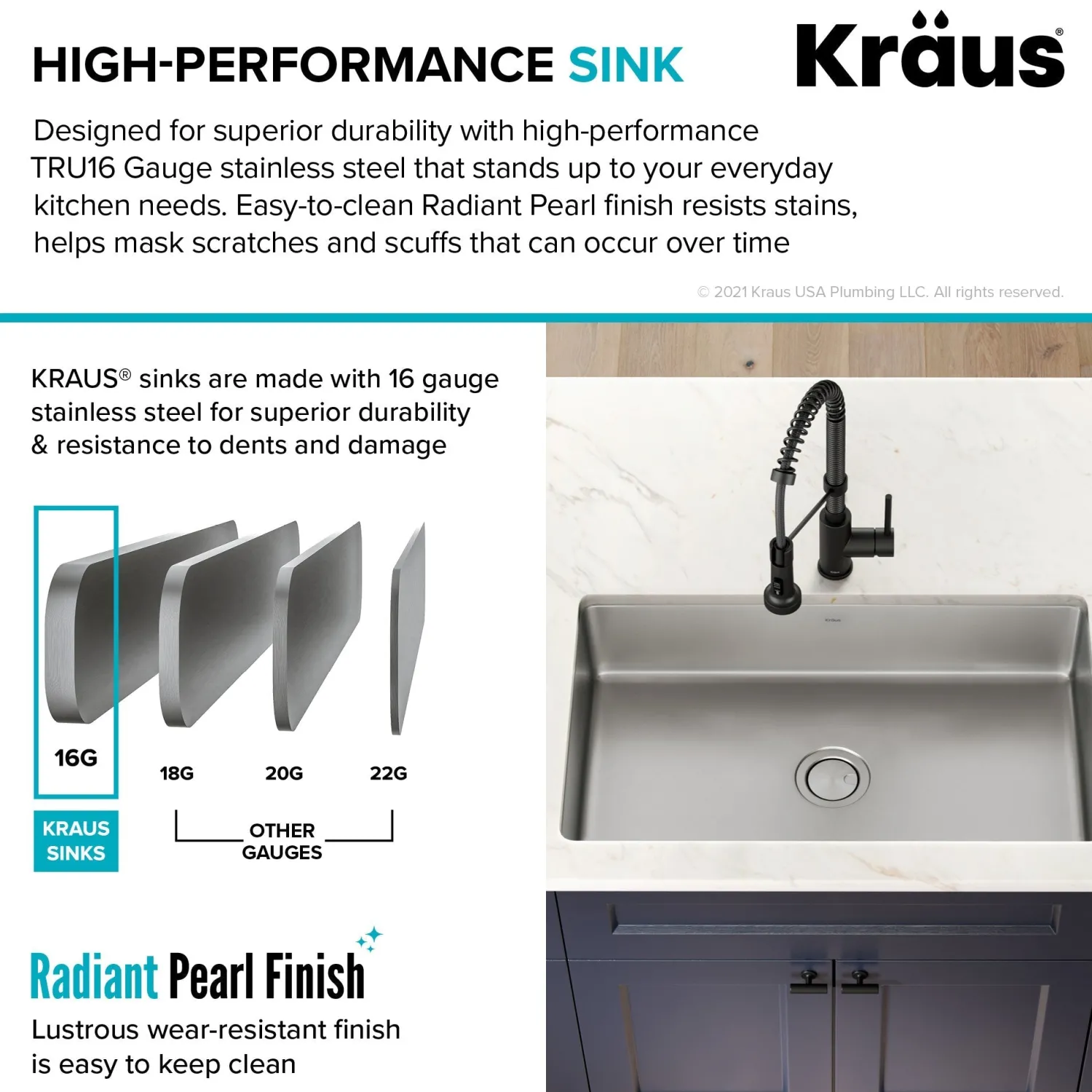 Hot Dex 32" Undermount 16 Gauge Stainless Steel Kitchen Sink Stainless Steel Sinks|Single Bowl Sinks