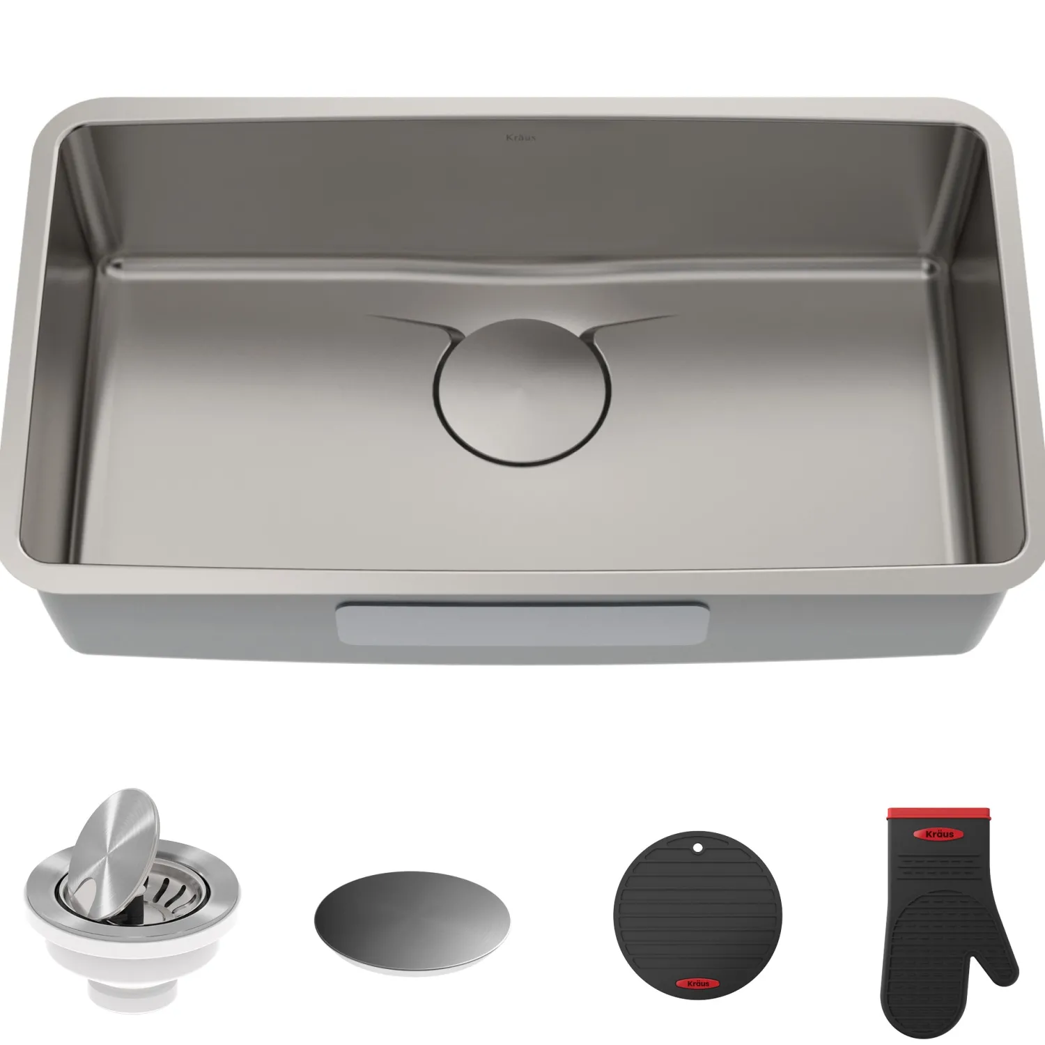 Outlet Dex 33" Undermount 16 Gauge Stainless Steel Kitchen Sink with VersiDrain Stainless Steel Sinks|Single Bowl Sinks