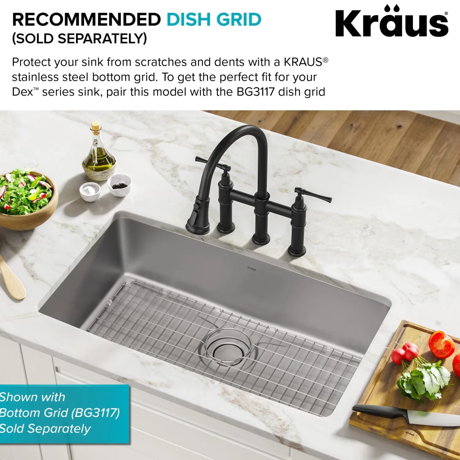 Outlet Dex 33" Undermount 16 Gauge Stainless Steel Kitchen Sink with VersiDrain Stainless Steel Sinks|Single Bowl Sinks