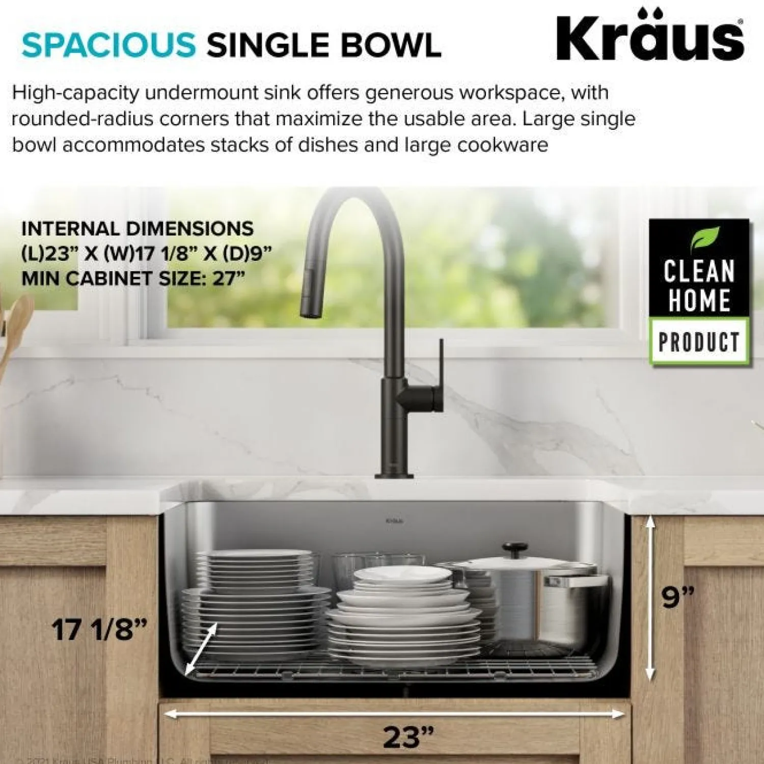 Online Dex 25" Undermount 16 Gauge Stainless Steel Kitchen Sink Stainless Steel Sinks|Single Bowl Sinks