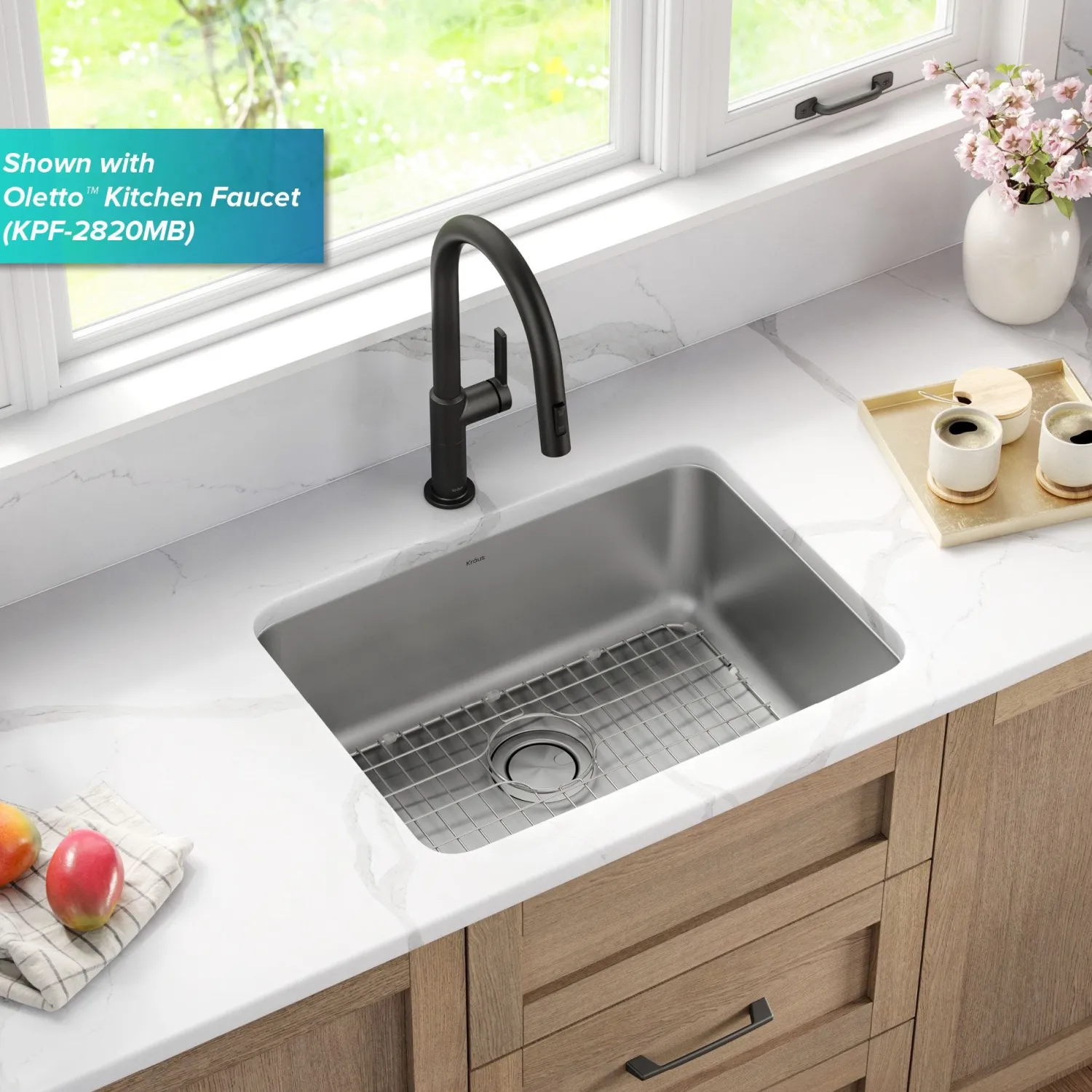Online Dex 25" Undermount 16 Gauge Stainless Steel Kitchen Sink Stainless Steel Sinks|Single Bowl Sinks