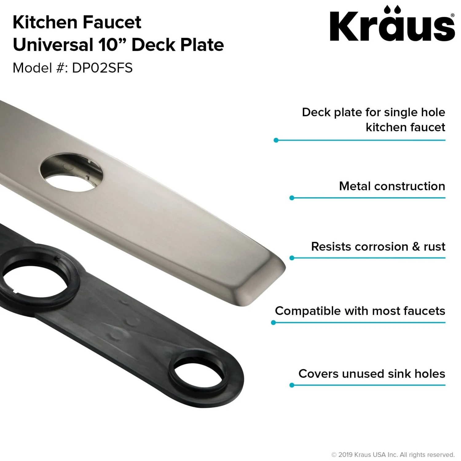 Discount DP02 Deck Plate for Kitchen Faucet Escutcheon / Deck Plates