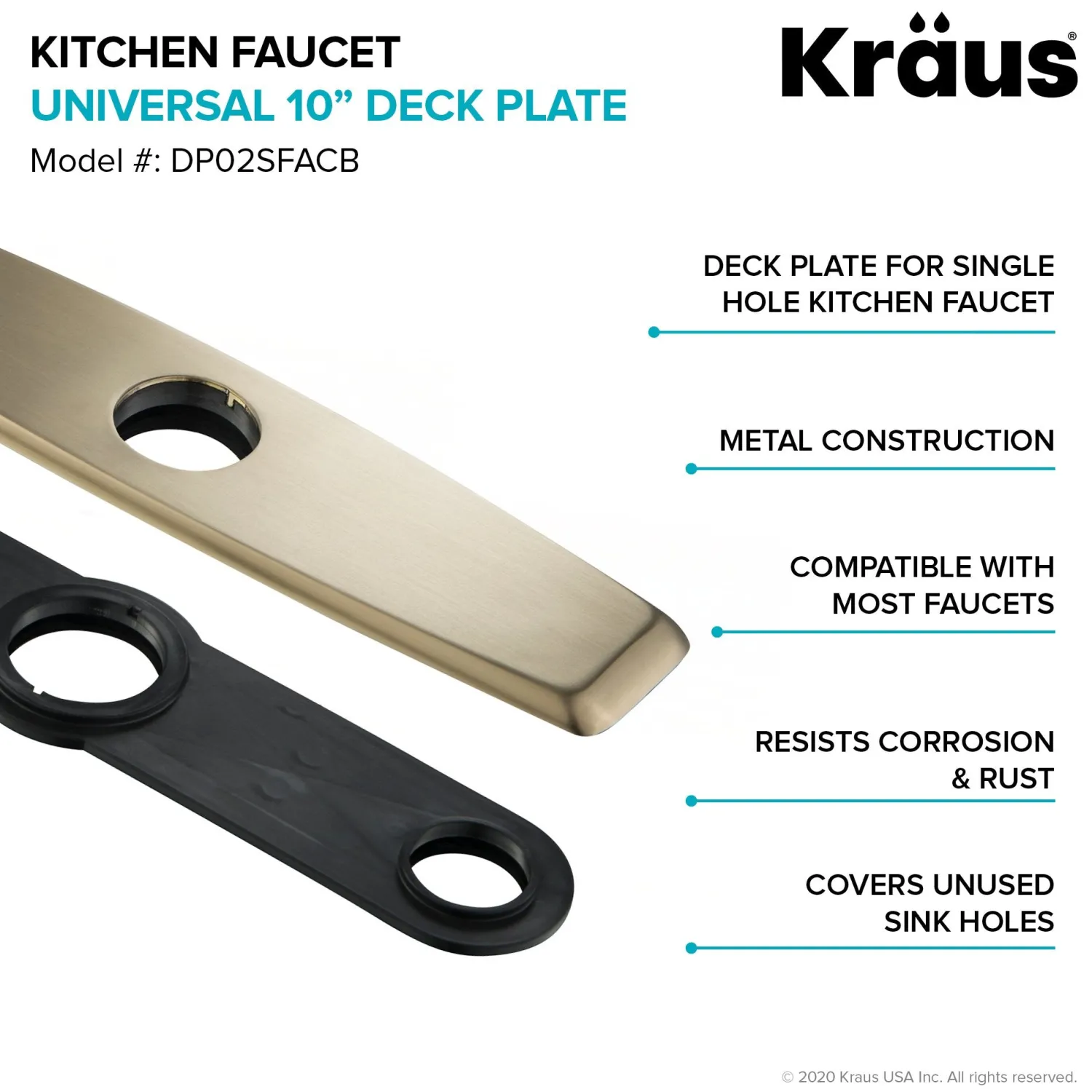 Discount DP02 Deck Plate for Kitchen Faucet Escutcheon / Deck Plates