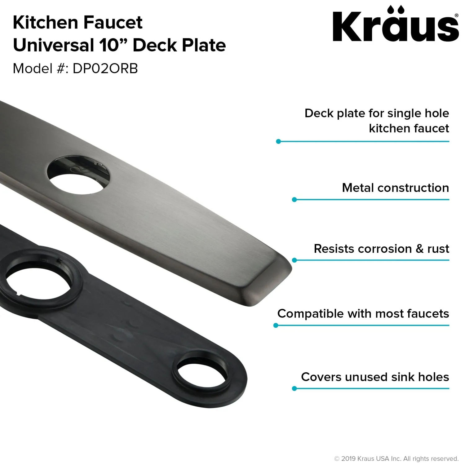 New DP02 Deck Plate for Kitchen Faucet Escutcheon / Deck Plates