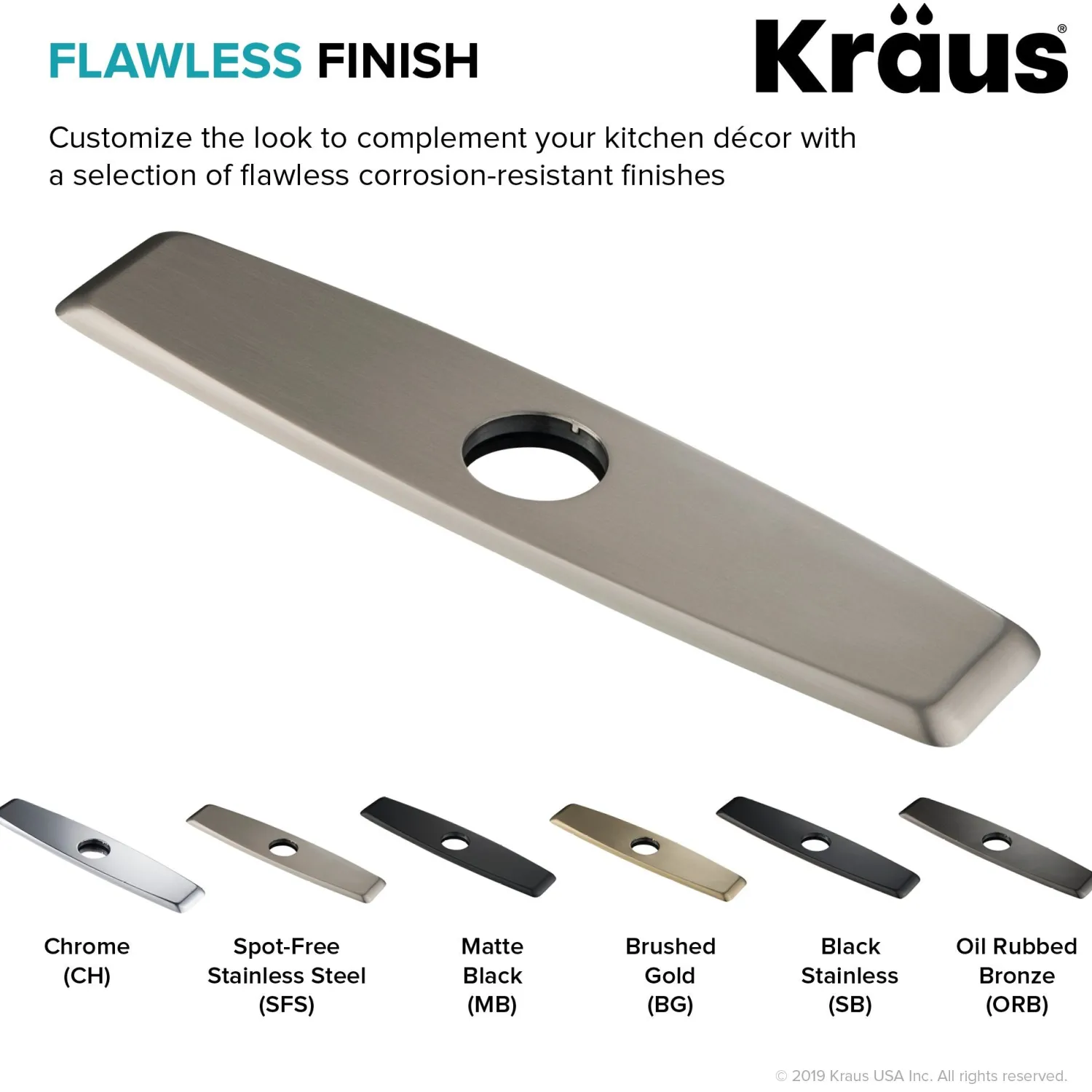 New DP02 Deck Plate for Kitchen Faucet Escutcheon / Deck Plates
