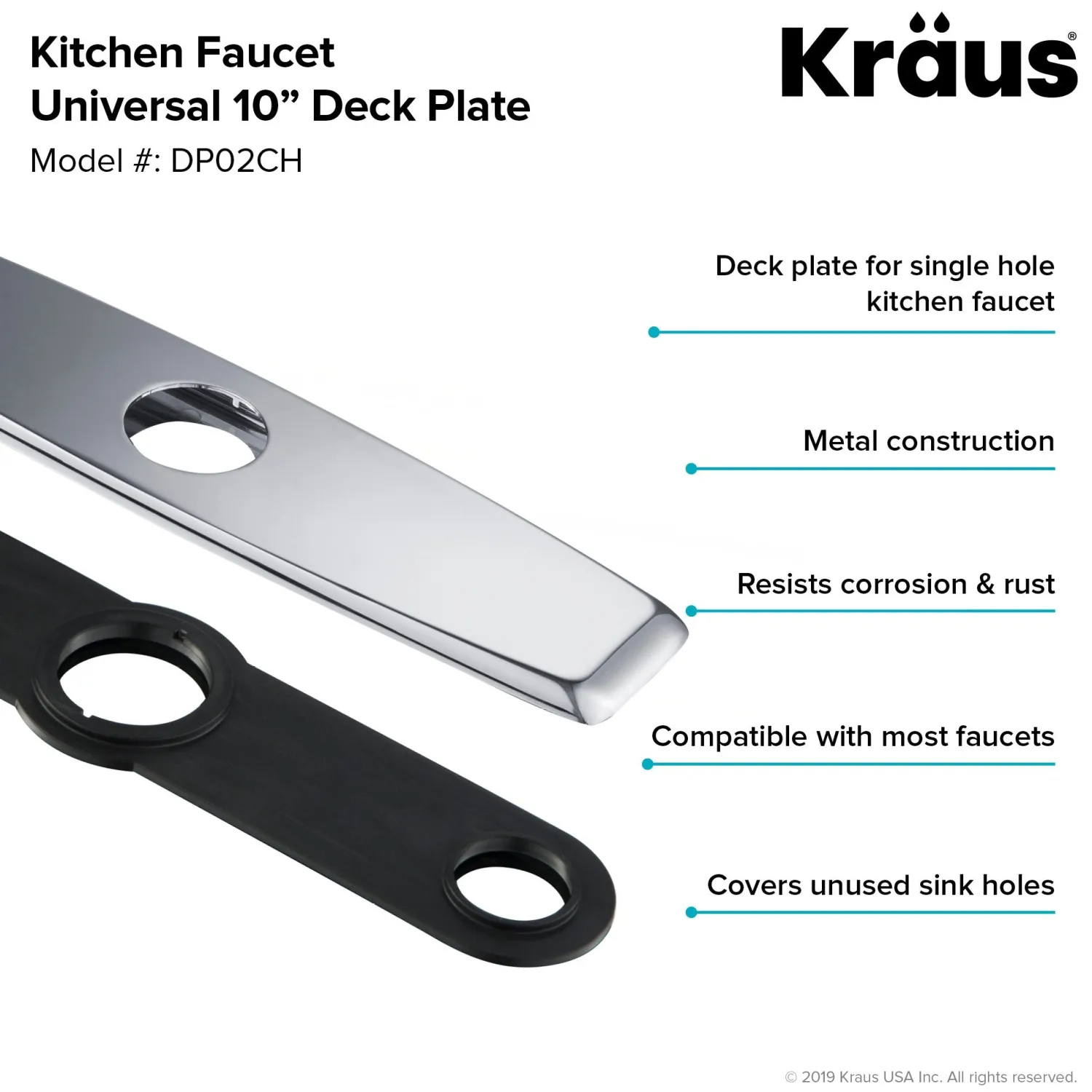 Clearance DP02 Deck Plate for Kitchen Faucet Escutcheon / Deck Plates