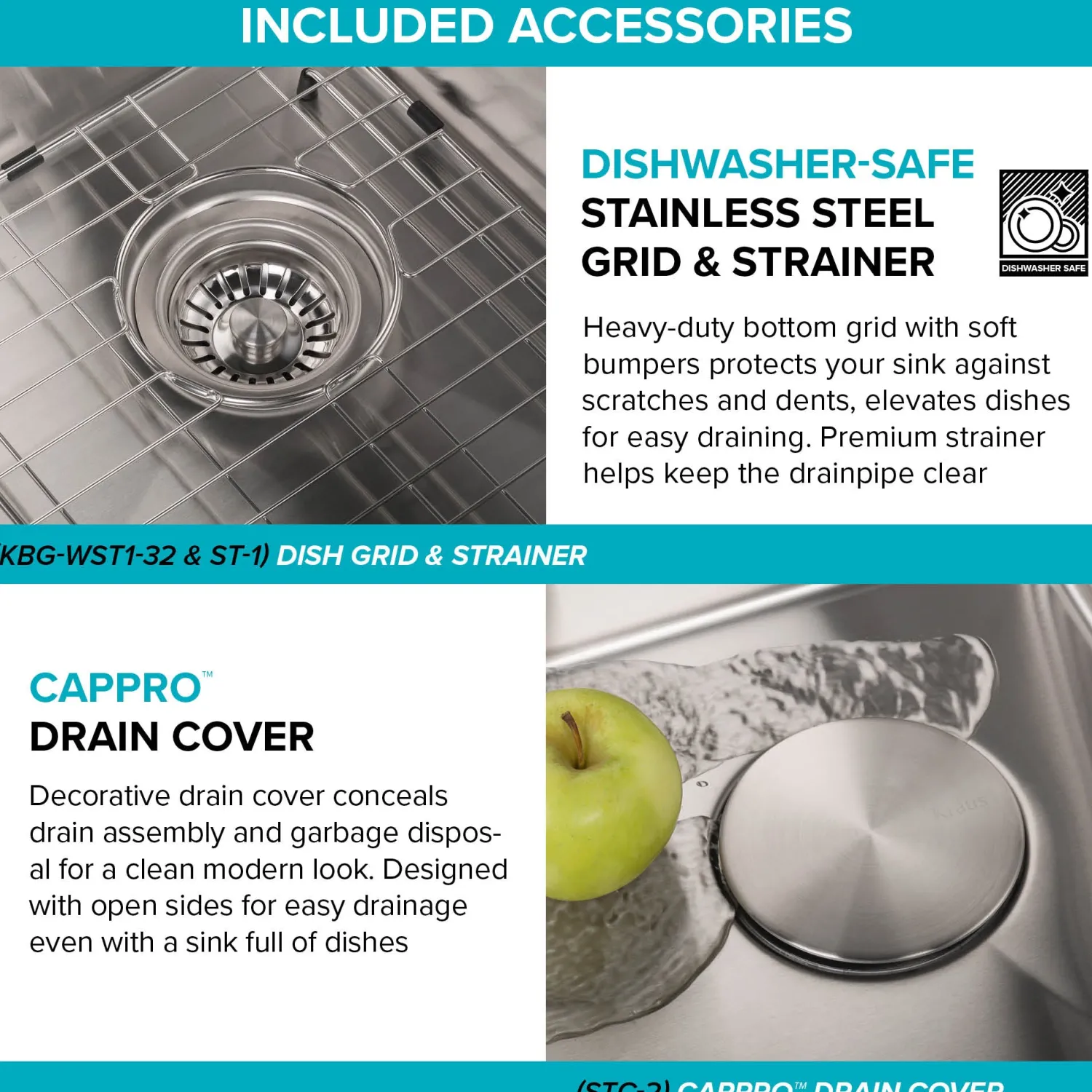 32" Drop in Workstation Kitchen Sink Drop-In / Top Mount Sinks|Sinks For Tight Spaces
