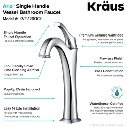 Clearance Elavo 19-Inch Modern Rectangular White Porcelain Ceramic Bathroom Vessel Sink and Arlo Faucet Combo Set with Pop-Up Drain Sink And Faucet Combos|Above Counter / Vessel Sinks