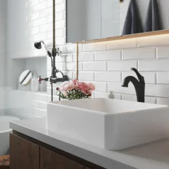 Clearance Elavo 19-Inch Modern Rectangular White Porcelain Ceramic Bathroom Vessel Sink and Arlo Faucet Combo Set with Pop-Up Drain Sink And Faucet Combos|Above Counter / Vessel Sinks