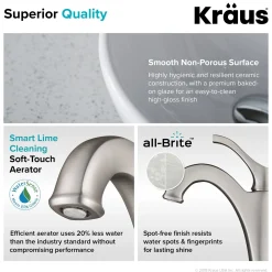 Sale Elavo 14-Inch Round White Porcelain Ceramic Bathroom Vessel Sink and Arlo Faucet Combo Set with Pop-Up Drain Sink And Faucet Combos|Above Counter / Vessel Sinks