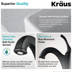 Hot Elavo 15-Inch Square White Porcelain Ceramic Bathroom Vessel Sink and Arlo Faucet Combo Set with Pop-Up Drain Sink And Faucet Combos|Above Counter / Vessel Sinks