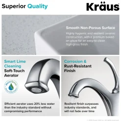 Outlet Elavo 18 1/2-Inch Square White Porcelain Ceramic Bathroom Vessel Sink with Overflow and Arlo Faucet Combo Set with Lift Rod Drain Sink And Faucet Combos|Above Counter / Vessel Sinks