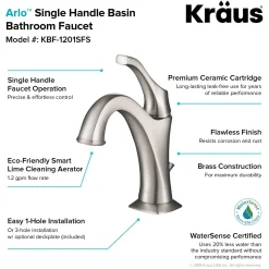 Outlet Elavo 18 1/2-Inch Square White Porcelain Ceramic Bathroom Vessel Sink with Overflow and Arlo Faucet Combo Set with Lift Rod Drain Sink And Faucet Combos|Above Counter / Vessel Sinks