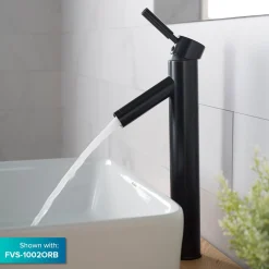 New Elavo Modern Rectangular Vessel White Porcelain Bathroom Sink, 19