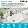 Online Elavo 22" Oval Porcelain Drop In Bathroom Sink in White Drop-In / Top Mount Sinks