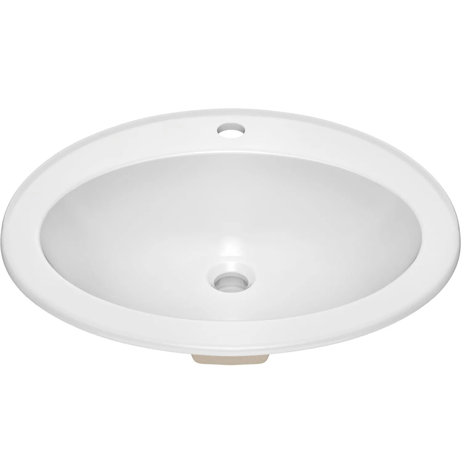 Online Elavo 22" Oval Porcelain Drop In Bathroom Sink in White Drop-In / Top Mount Sinks