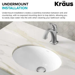 Hot Elavo 16-3/4" Oval Porcelain Undermount Bathroom Sink in White Undermount