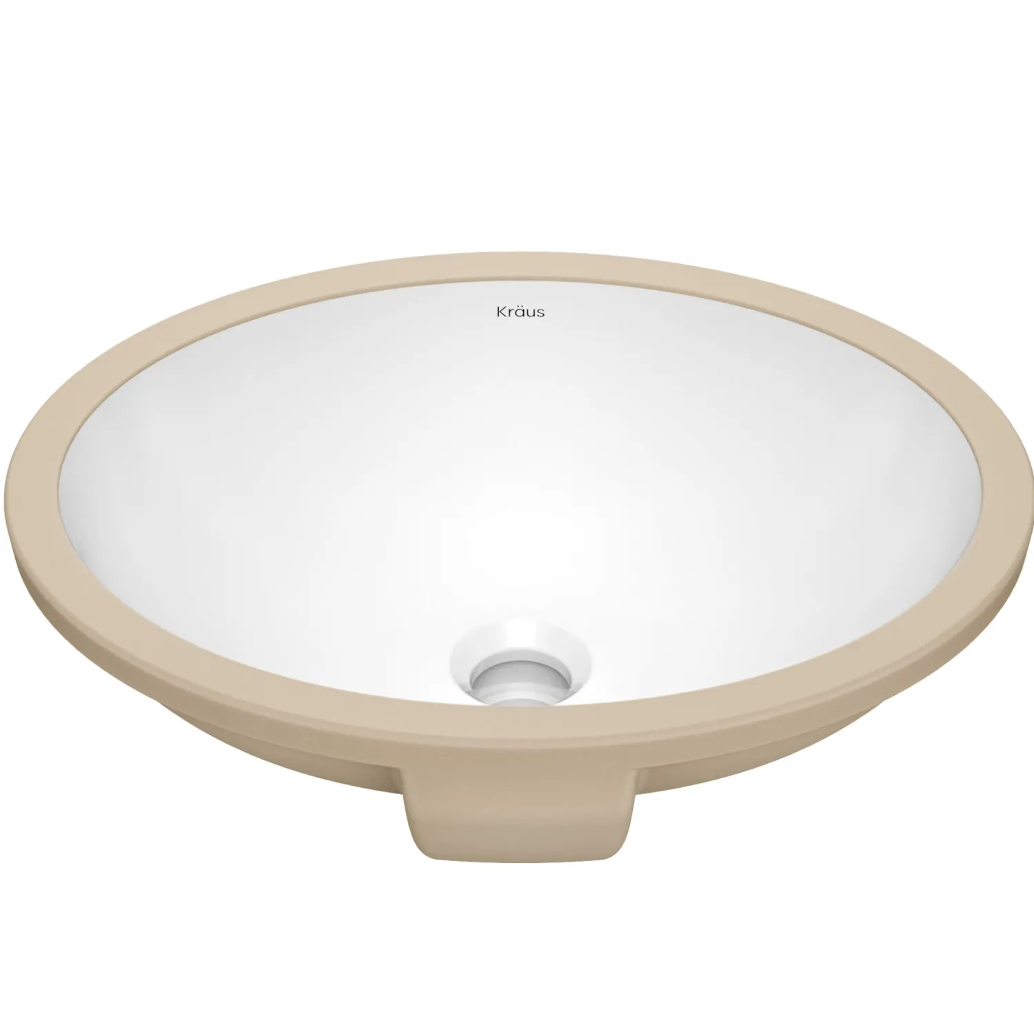 Hot Elavo 16-3/4" Oval Porcelain Undermount Bathroom Sink in White Undermount