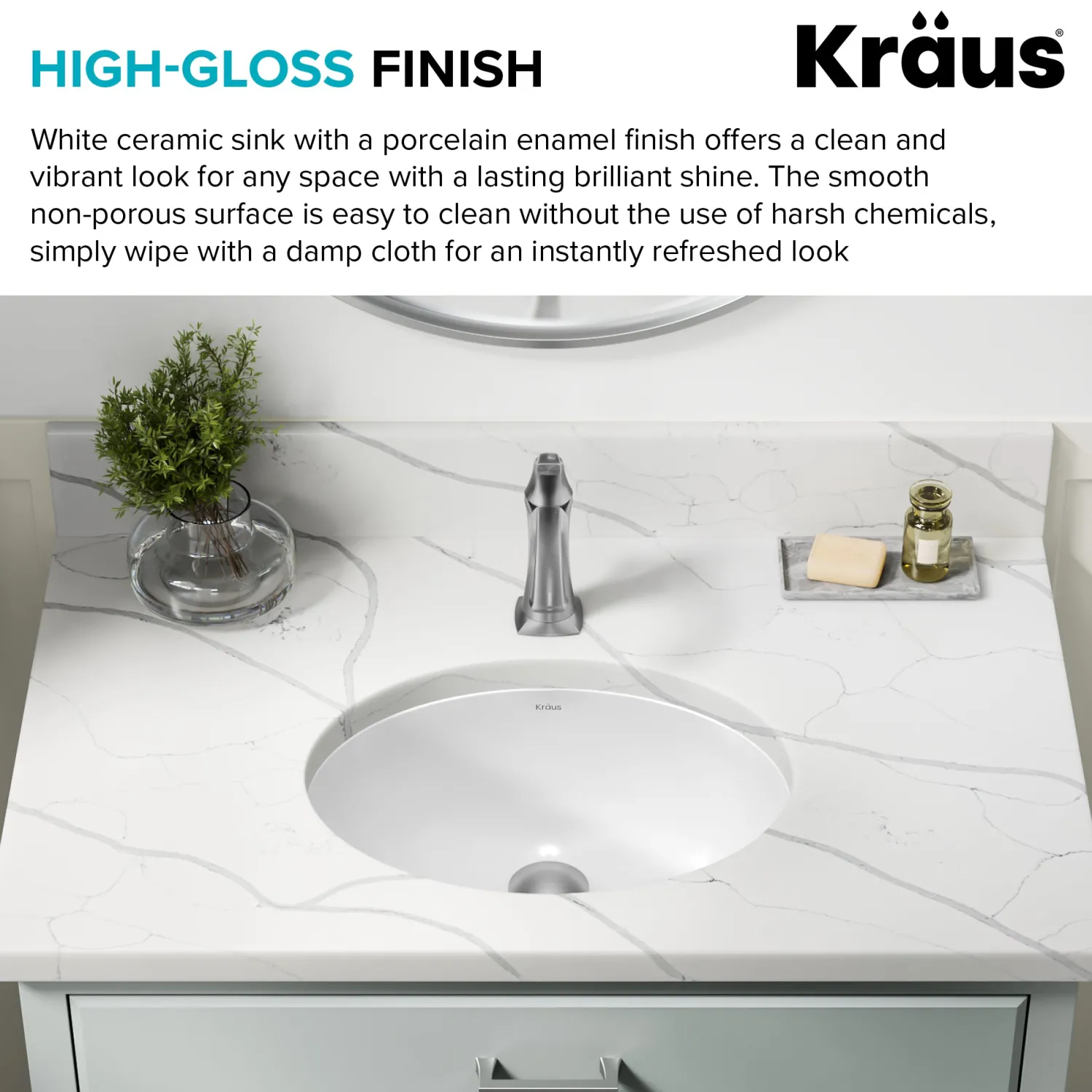 Hot Elavo 16-3/4" Oval Porcelain Undermount Bathroom Sink in White Undermount