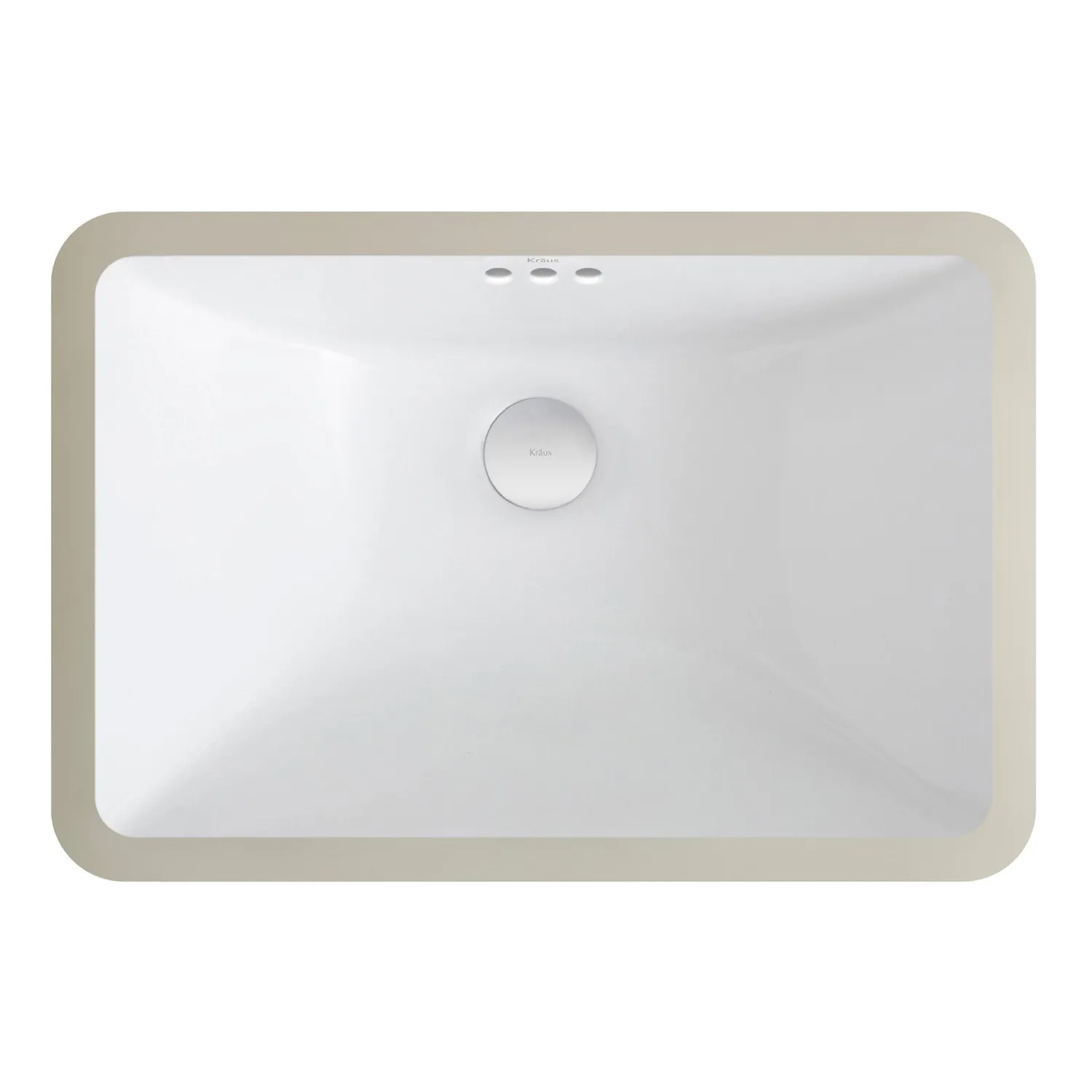 Sale Elavo Small Rectangular Ceramic Undermount Bathroom Sink in White with Overflow Undermount