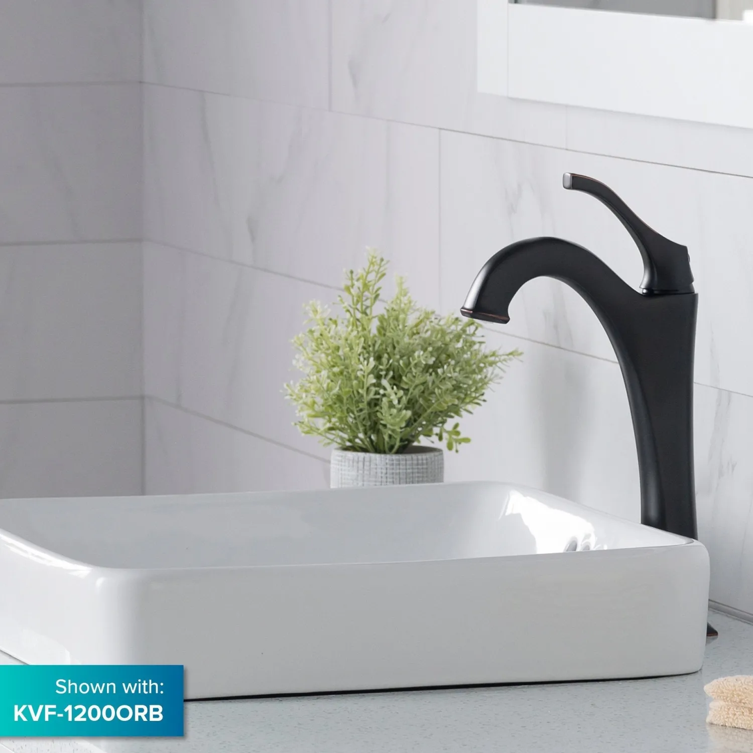 Outlet Elavo Square Semi-Recessed Vessel White Porcelain Bathroom Sink with Overflow, 16 1/2 " (2-Pack) Semi-Recessed Sinks