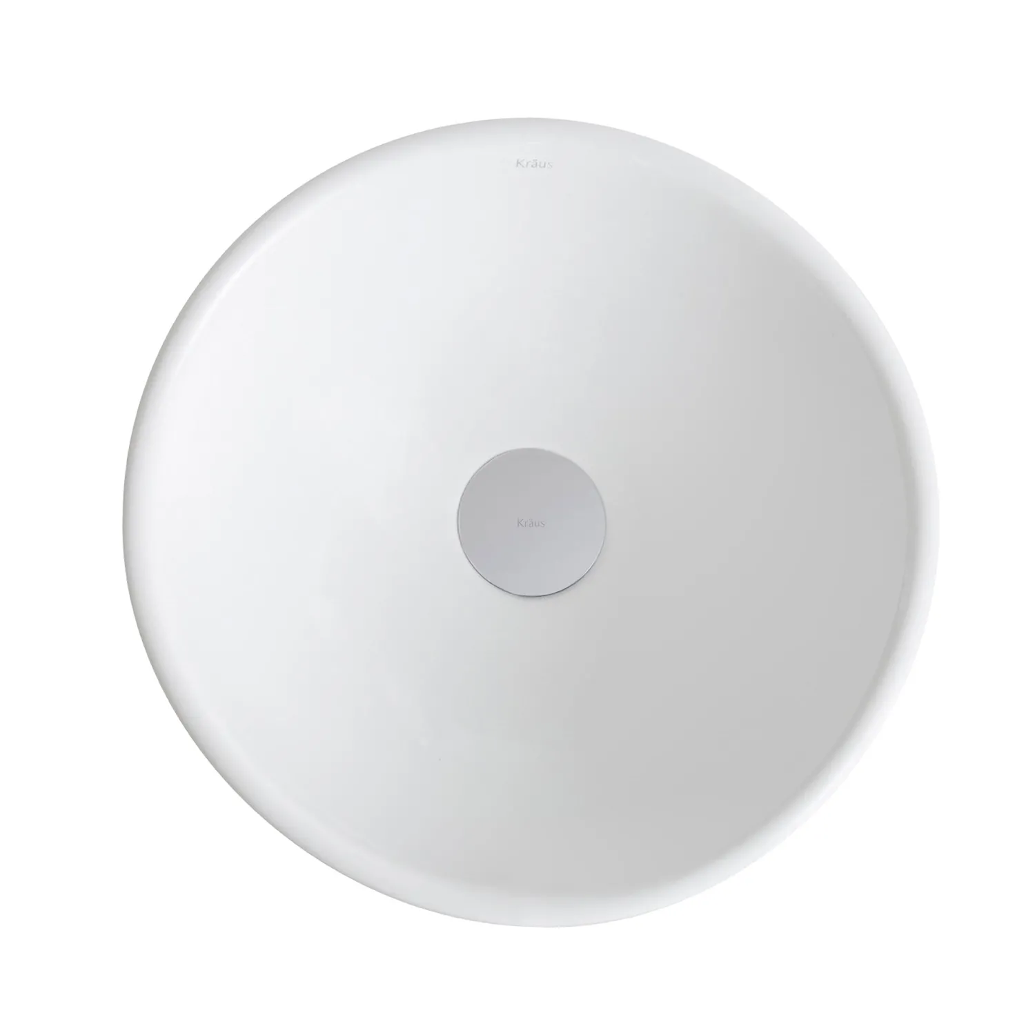 Discount ElavoWhite Ceramic Small Round Vessel Bathroom Sink & Pop Up drain Above Counter / Vessel Sinks