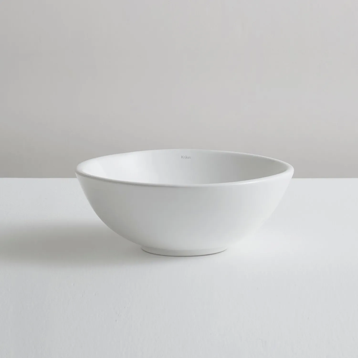 Discount ElavoWhite Ceramic Small Round Vessel Bathroom Sink & Pop Up drain Above Counter / Vessel Sinks