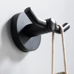 Elie Bathroom Robe and Towel Double Hook Robe Hooks