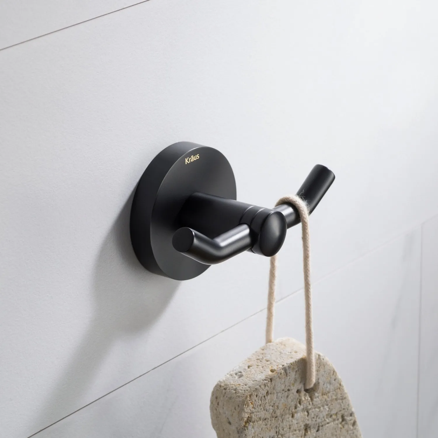 Elie Bathroom Robe and Towel Double Hook Robe Hooks