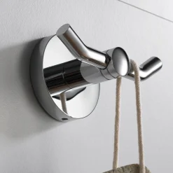 Elie Bathroom Robe and Towel Double Hook Robe Hooks