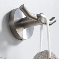 Elie Bathroom Robe and Towel Double Hook Robe Hooks