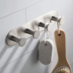 New Elie Bathroom Robe and Towel Hook Rack with 4 Hooks Robe Hooks