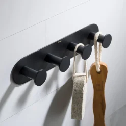 New Elie Bathroom Robe and Towel Hook Rack with 4 Hooks Robe Hooks