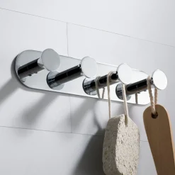 New Elie Bathroom Robe and Towel Hook Rack with 4 Hooks Robe Hooks