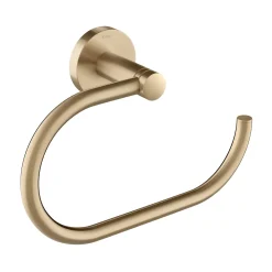 Elie Bathroom Towel Ring, Brushed Gold Finish Towel Rings
