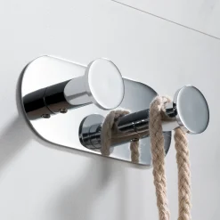 Discount Elie Bathroom Wall Mount Robe and Towel Double Hook Robe Hooks