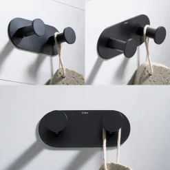 Discount Elie Bathroom Wall Mount Robe and Towel Double Hook Robe Hooks
