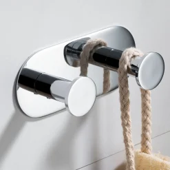 Discount Elie Bathroom Wall Mount Robe and Towel Double Hook Robe Hooks