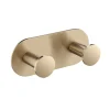 Online Elie Modern Bathroom Robe and Towel Double Hook, Brushed Gold Finish Robe Hooks