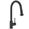 Clearance 2-Function Single Handle Pull Down Kitchen Faucet in Matte Black Single Hole