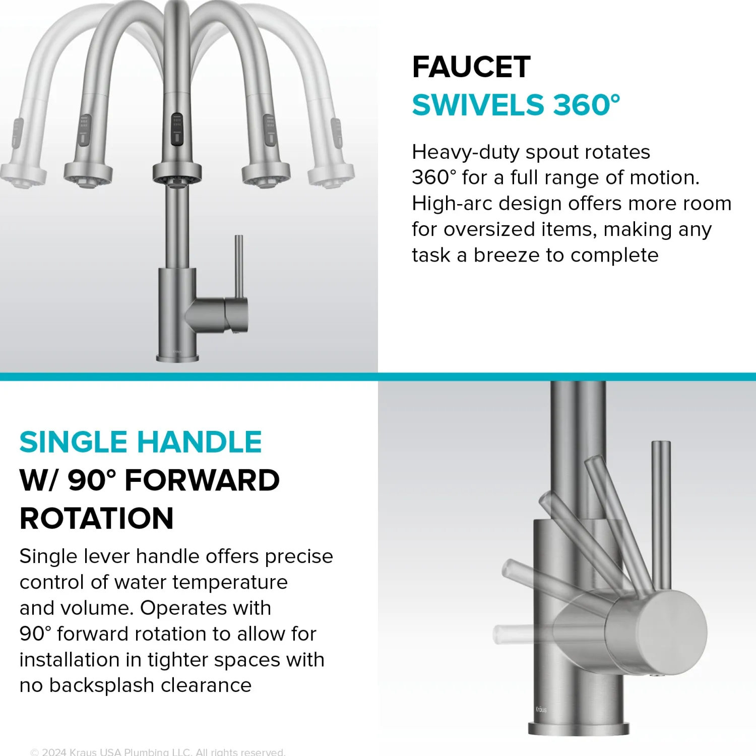 Clearance 2-Function Single Handle Pull Down Kitchen Faucet in Matte Black Single Hole