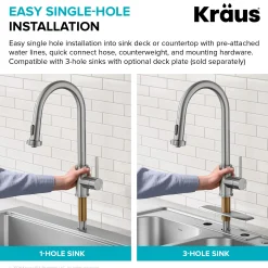Clearance 2-Function Single Handle Pull Down Kitchen Faucet in Matte Black Single Hole