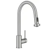 Online 2-Function Single Handle Pull Down Kitchen Faucet in Spot-Free Stainless Single Hole